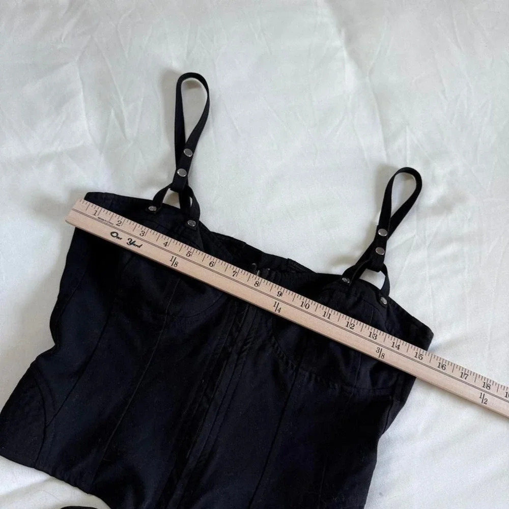 Y2K‎ black corset bustier top Bisou Bisou size 4